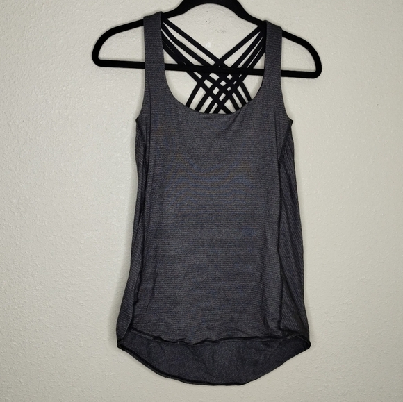 Lululemon Wild Tank Heathered Black / Black Size 6 - Picture 2 of 5